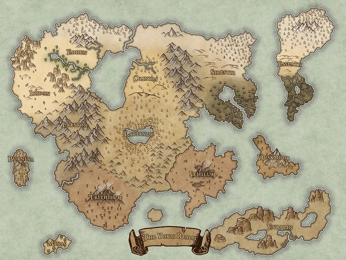 Fantasy map of a dnd campaign